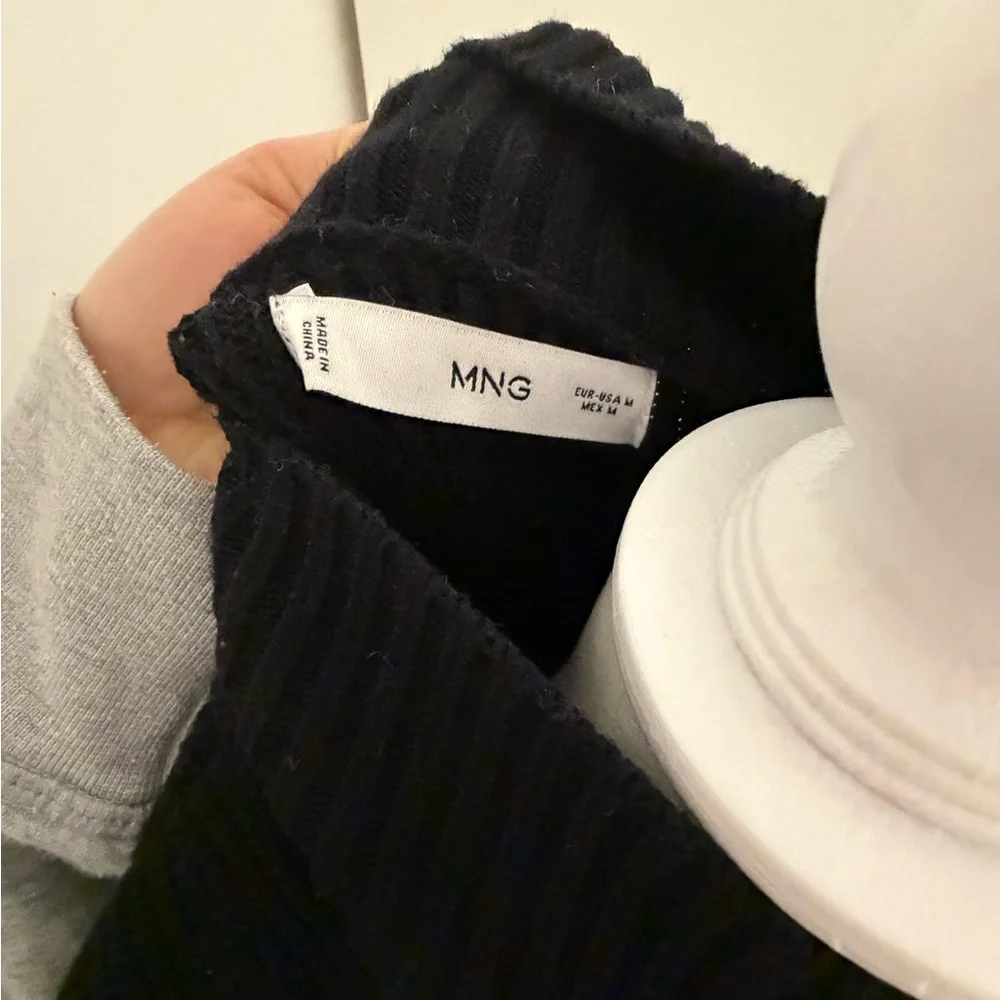 Mango Black and Cream Turtleneck Sweater - Picture 4 of 4